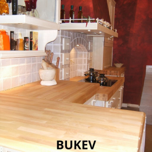 Eko kuhinjski delovni pult iz masivnega lesa bukve
